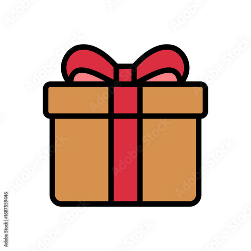 Gift Icon Vector Illustration Color Version