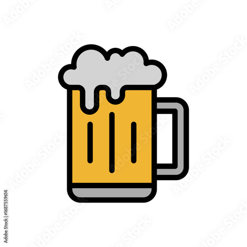 Beer Icon Vector Illustration Color Version