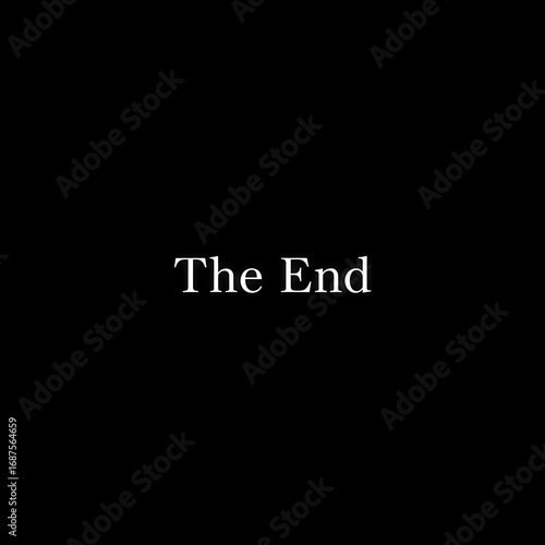 The End text on a black background signifying conclusion or finality.