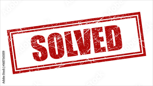 Solved stamp with grunge texture