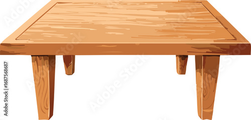 Dining Table with Natural Wooden Texture