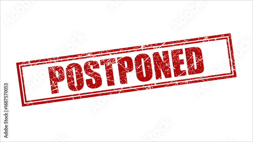 Postponed stamp with grunge texture