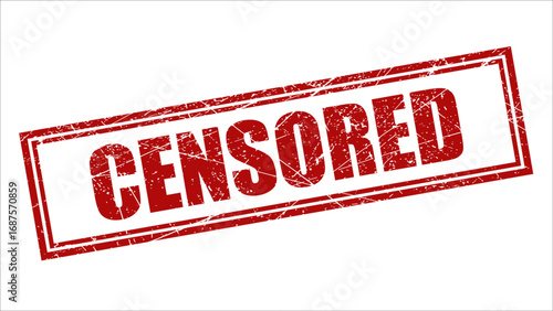 Censored stamp with grunge texture