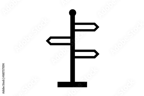 design of a simple signpost, suitable for rustic and outdoor projects.