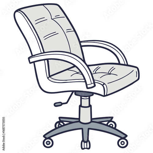 Stylish ergonomic office chair for modern workspaces, comfortable and adjustable vector design