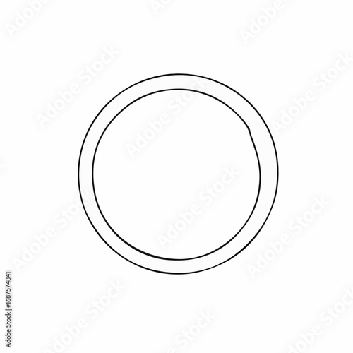 Abstract circular ring shape, clean outline, modern graphic element for design, branding, and conceptual art projects, simple geometric form.