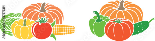 Vegetable logo. Isolated vegetable on white background