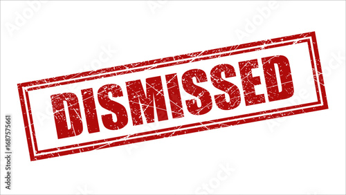 Dismissed stamp with grunge texture
