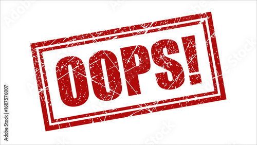 Oops! stamp with grunge texture