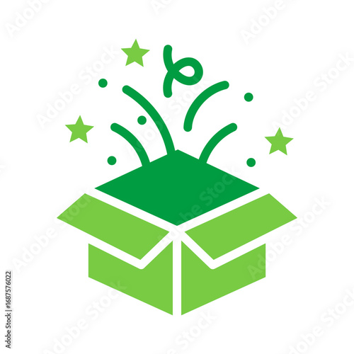 Surprise Icon Vector Illustration Green Version
