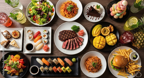 set of fresh vegetables