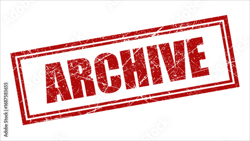 Archive stamp with grunge texture