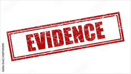 Evidence stamp with grunge texture