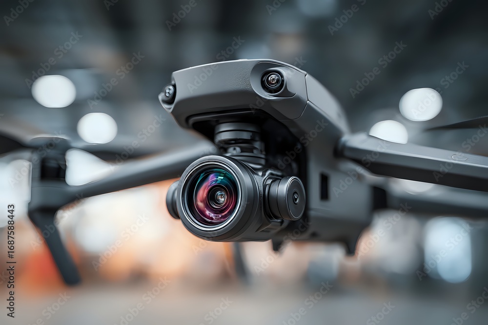 Obraz premium Drone Camera System, Detailed Lens, Sensor Technology