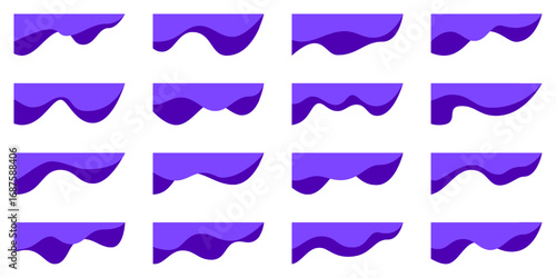 Wave shape certificate vector header. Luxury curved border design, cover cover. Abstract divider for banner footer, side bar decoration. Website separator for flyer, ribbon pattern bottom page frame