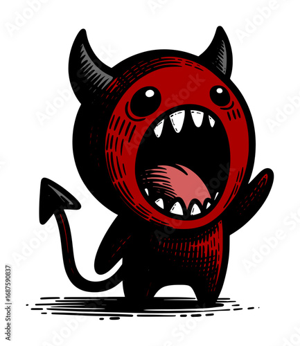 cartoon character of angry devill (artwork 1)