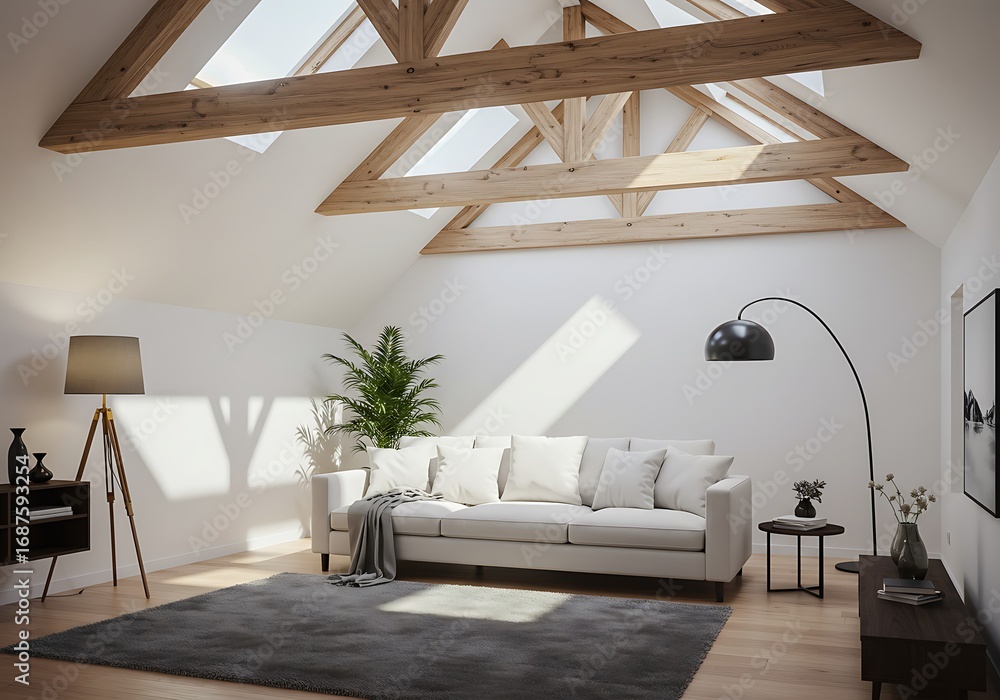 Fototapeta premium Sunlit Atrium Sanctuary