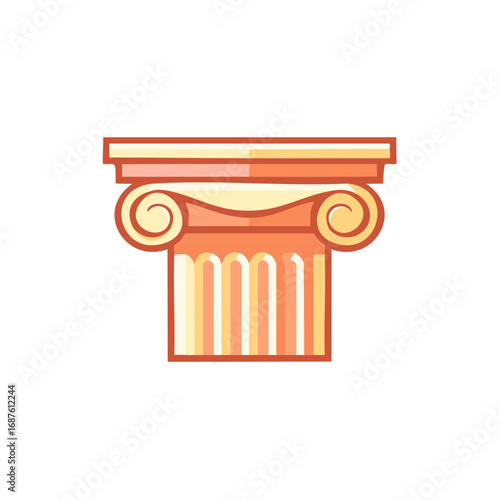 Ionic Capital Graphic Classical Column Illustration Architecture