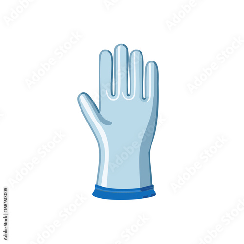 Protective Work Gloves in a Cartoon Style for Hygiene or Safety Use