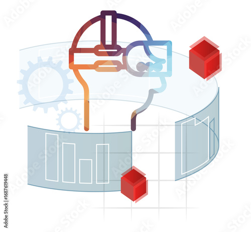 Learning with Virtual Reality System - Illustration