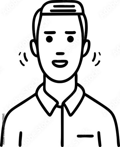 Distracted Boyfriend meme outline illustration. Black thin line art of iconic internet meme scene simplified character design vector isolated on white.