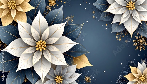 Elegant Christmas Poinsettia Design
