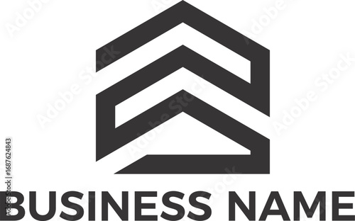 Real Estate property house interior design minimalist logo design in editable vector file and PNG Transparent file 