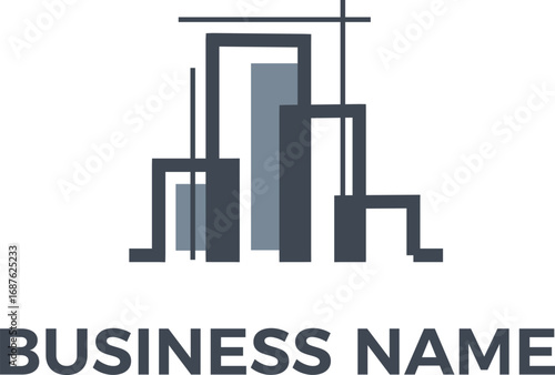 Real Estate property house interior design minimalist logo design in editable vector file and PNG Transparent file 