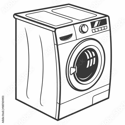 washing machine vector illustration