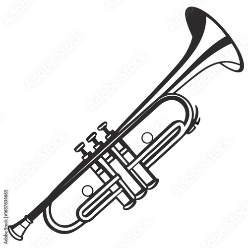 trumpet vector illustration