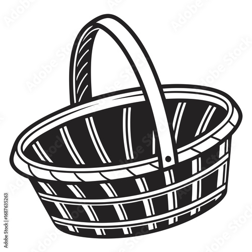 empty basket vector illustration