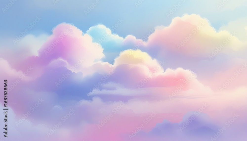 Fototapeta premium Colorful Pastel Gradient Background Texture In Shades Of Pink Purple Blue Yellow And Orange