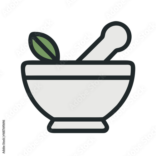 mortar with pestle