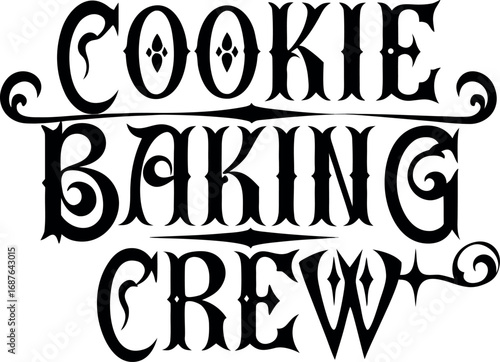 Celebrate the holidays with the cookie baking crew festive graphic transparent background