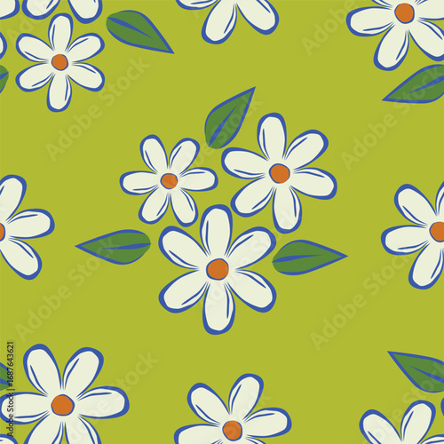 Vintage seamless floral pattern. Liberty style background of small pastel colorful flowers. Small flowers scattered over a white background. Stock vector for printing on surfaces