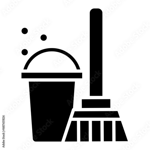 Mop Vector Icon