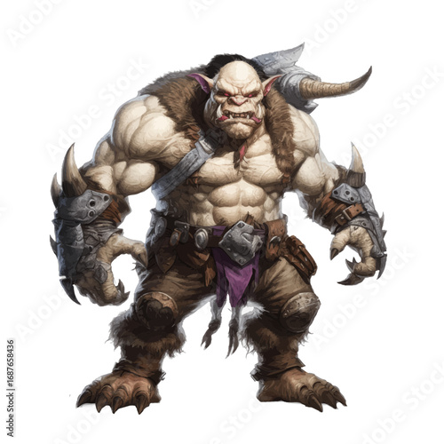 fantasy ogre with a sword