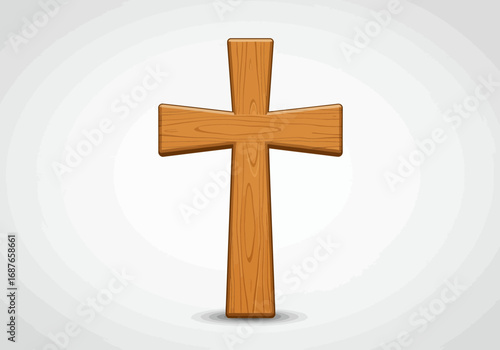 wooden cross on a dark background