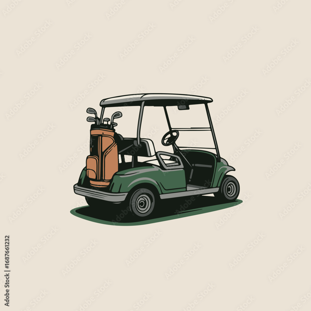 Fototapeta premium golf cart vector illustration