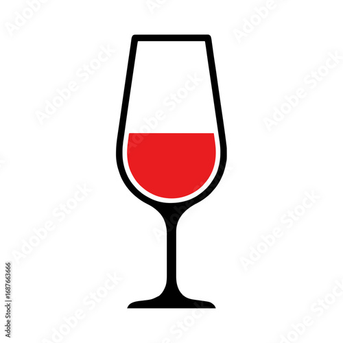 glass of red wine illustration