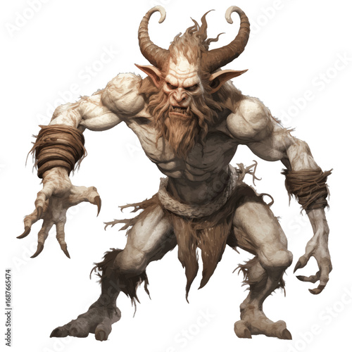 satyr on white background