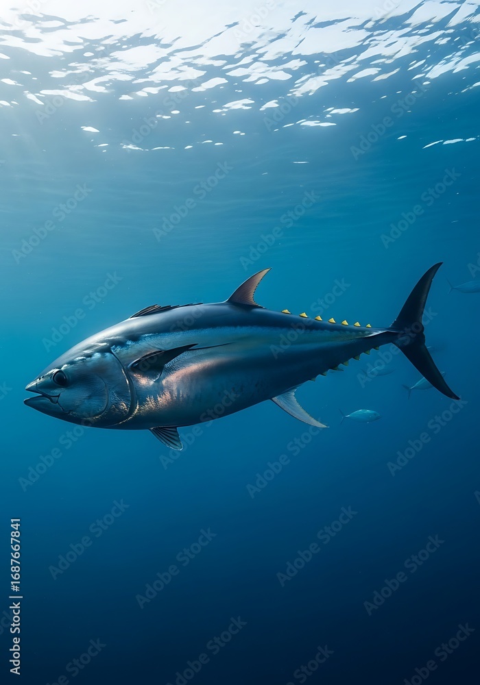 Fototapeta premium Tuna Fish Underwater Image.