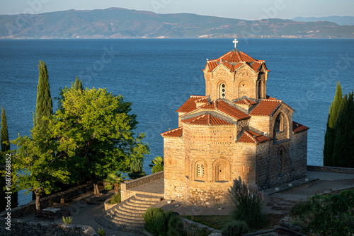 St. Kaneo Orthodox Church of John the Theologian and sunrise