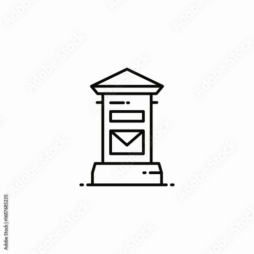 information kiosk icon sign vector