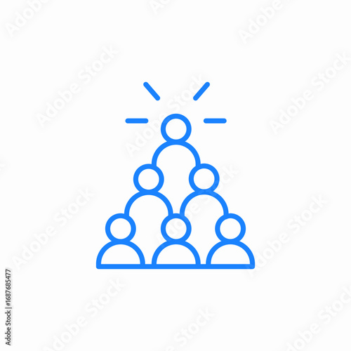 leadership hierarchy organizational structure icon sign vector