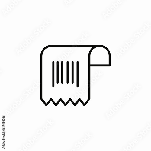 paper bill icon sign vector