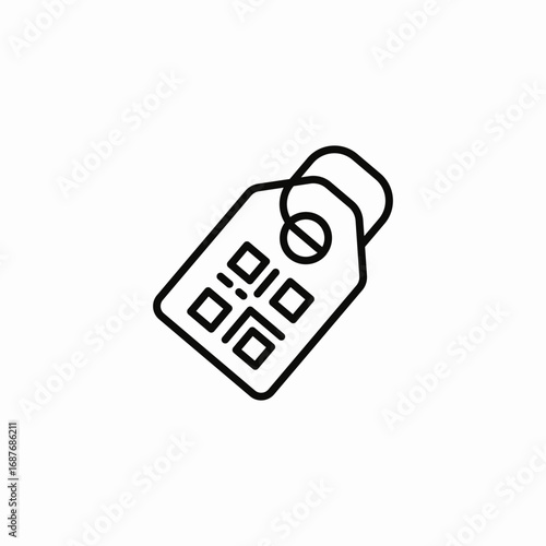 price qr icon sign vector