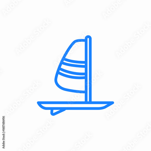 sailing yacht icon sign vector