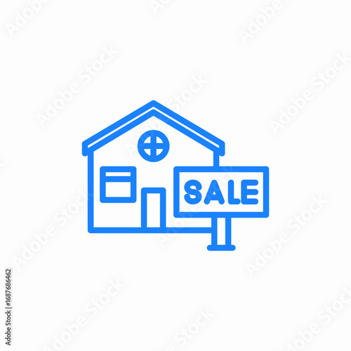 selling sale house announcement icon sign vector