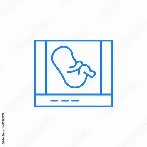 ultrasound baby icon sign vector